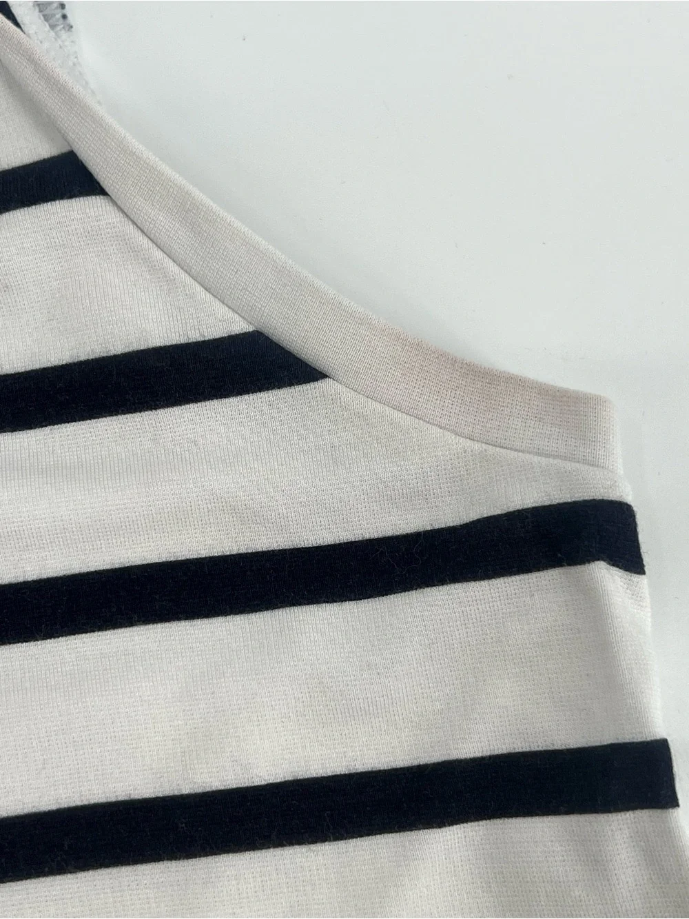 Banana Republic Black White Striped Soft Ponte Belted Sleeveless Midi Dress S